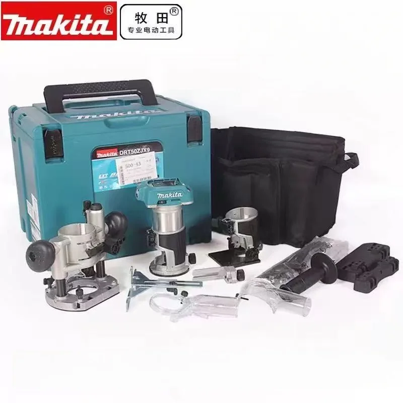 

Original Makita DRT50 Cordless Trimmer Rechargeable Trimming Machine Brushless Slotting Tool Milling Woodwork Engraving Machine.
