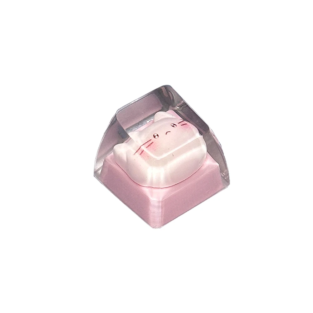 

Колпачки для клавиш ESC для механической клавиатуры, полимерные колпачки для клавиш, персонализированные игровые клавиатуры с милым котом и подсветкой, колпачки для клавиш, подарки на заказ