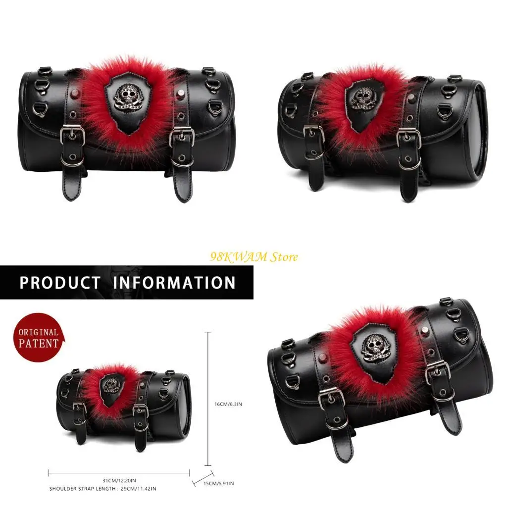

Waterproof Motorcycle Handlebar Bag PU Leather Quick Release Design Suitable For Bikes Commuters With Anti Slip Padding 68UF
