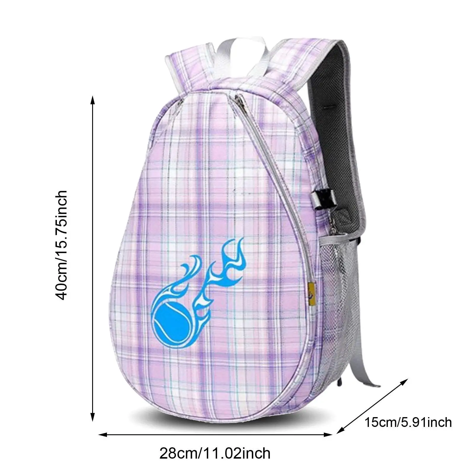 Paddle Pickle Ball Bag with Shoe Compartment Tennis Backpack Durable Oxford Cloth for Fitness and Travel
