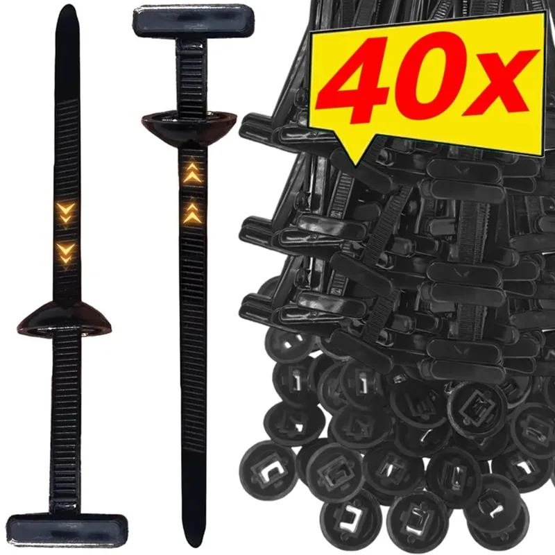 Car Nylon Cable Tie Buckle Fastener Universal Self-Locking Zip Ties Holder Screw Replacement Buckles Fix Wires Tools Accessories