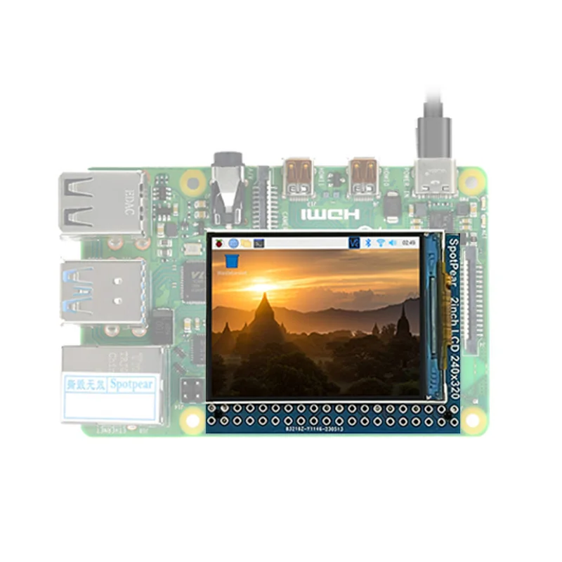Raspberry Pi 2 polegadas LCD 240 × 320 IPS Display onboard speaker suporte reprodução de áudio