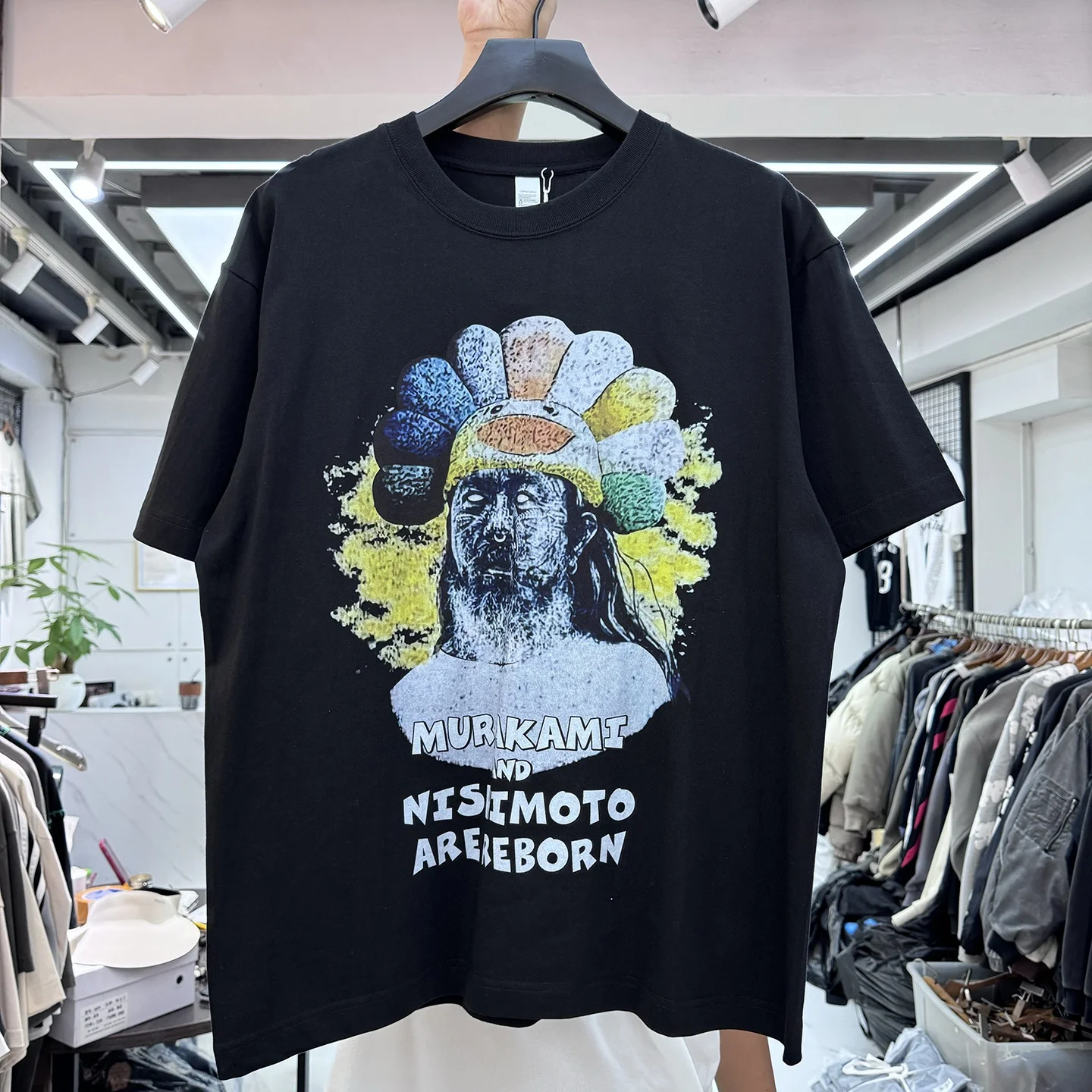 

Летняя круглая футболка большого размера Ne ort Sve Suower с портретным принтом, повседневная хип-хоп пара, свободная посадка для подростков Faion