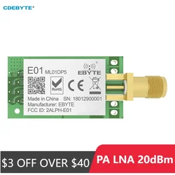 CDEBYTE Wireless Module E01-ML01DP5 2.4GHz nRF24L01P IoT RF Module Nordic nRF24L01 PA LNA 20dBm 100mW 2.4g Transceiver