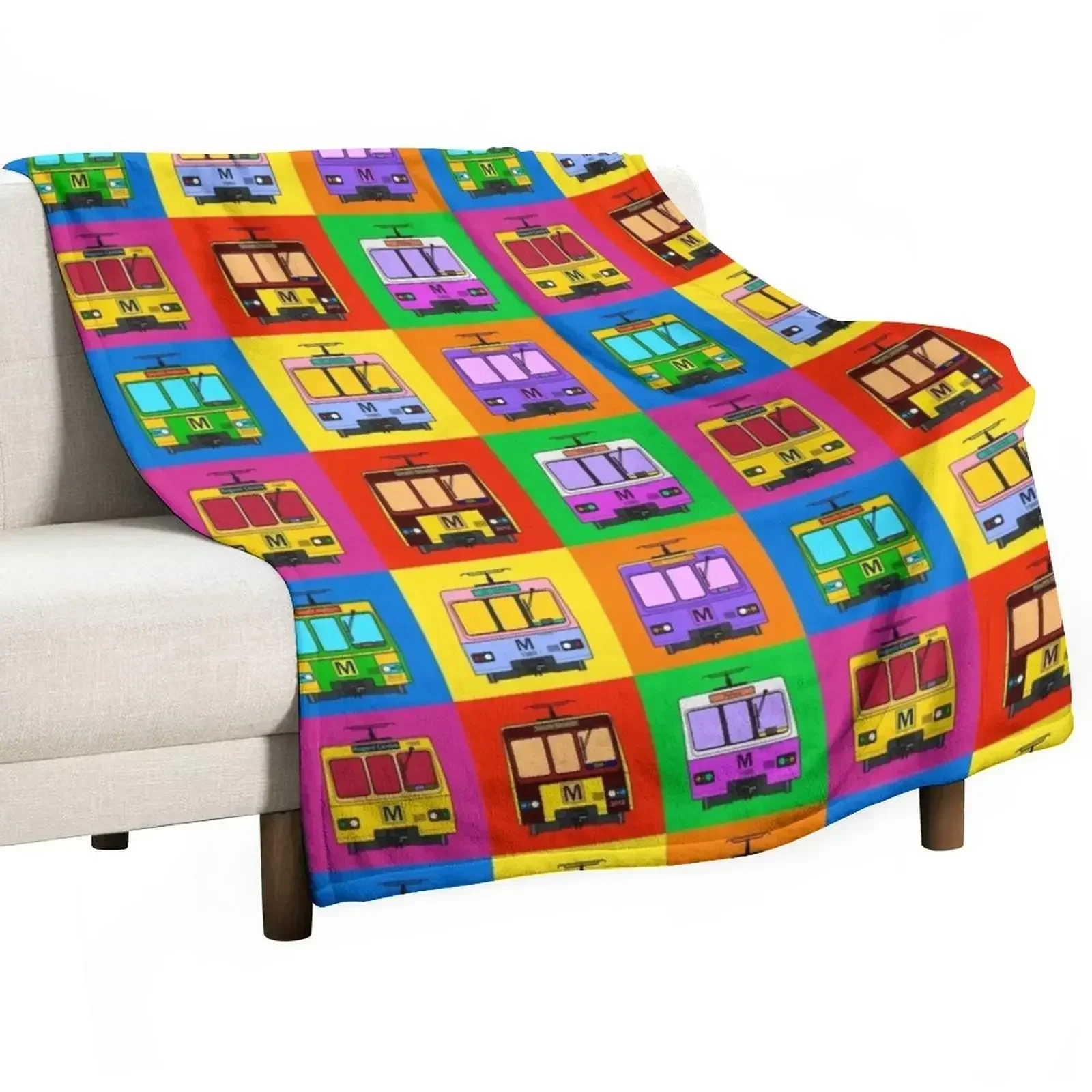 Metro Pop Art Throw Blanket Stuffeds Soft Beds Blankets