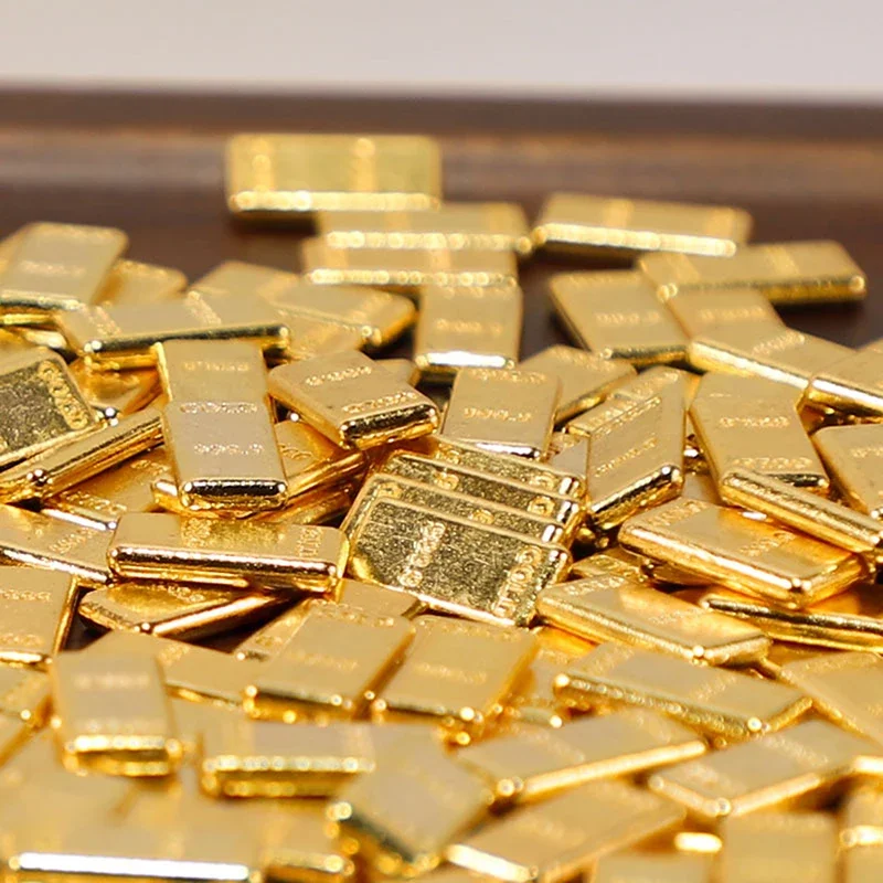 50 stks/set Poppenhuis Miniatuur Gouden Bars Model Voor Poppenhuis Decor Kids Fantasiespel Speelgoed Gift