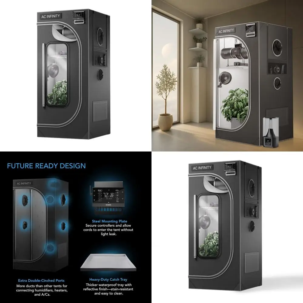 

Premium 2x2 Grow Tent, 1 Poles, 2000D Mylar, High Reflectivity, Large Zipper Window, Controller Mount, 24x24x72 Indoor