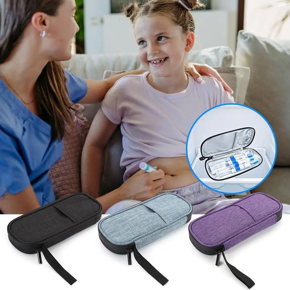 

Durable EVA Insulin Cooling Bag Waterproof Thermal Insulated Insulin Cooler Pocket Pill Protector for Diabetics