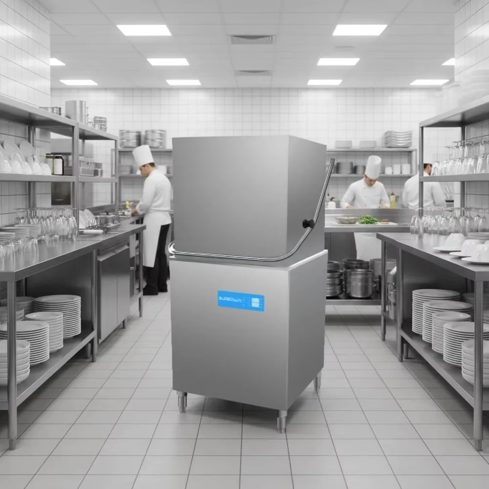 Super-win 9.7KW Stainless Steel Commercial Dishwasher Electric Freestanding Full-Integrated Control for Hotel Restaurant