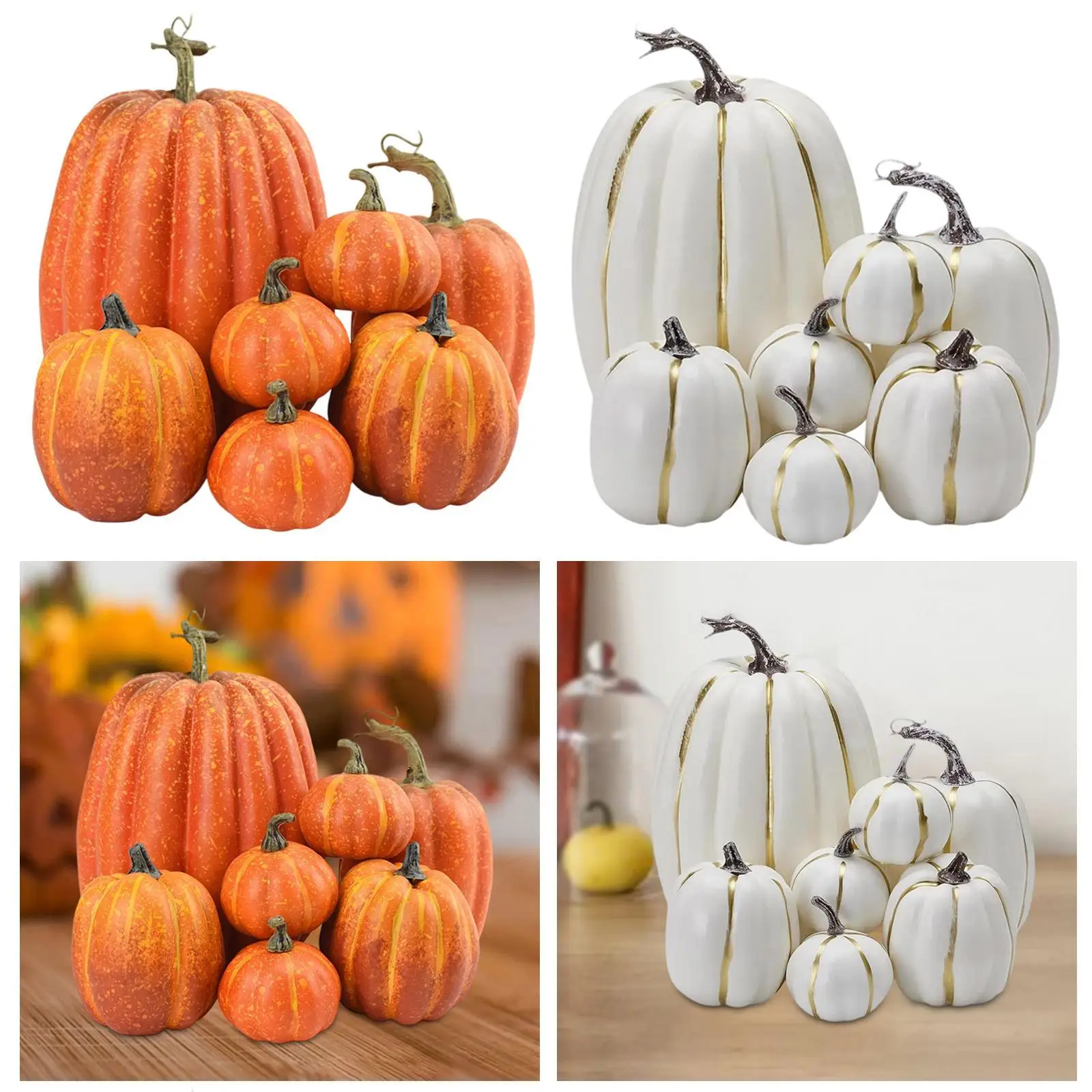 7X Artificial Pumpk… - image