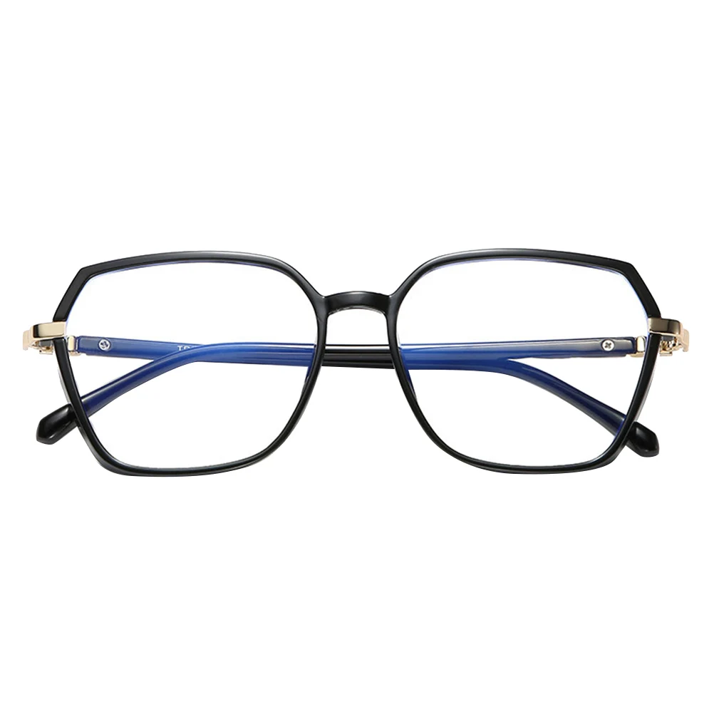

1 Pair Anti-Blue Light Glasses For Women Men Lightweight Metal Frame Eyeglasses Non-Slip Design Curved Frame Fashion Elegant