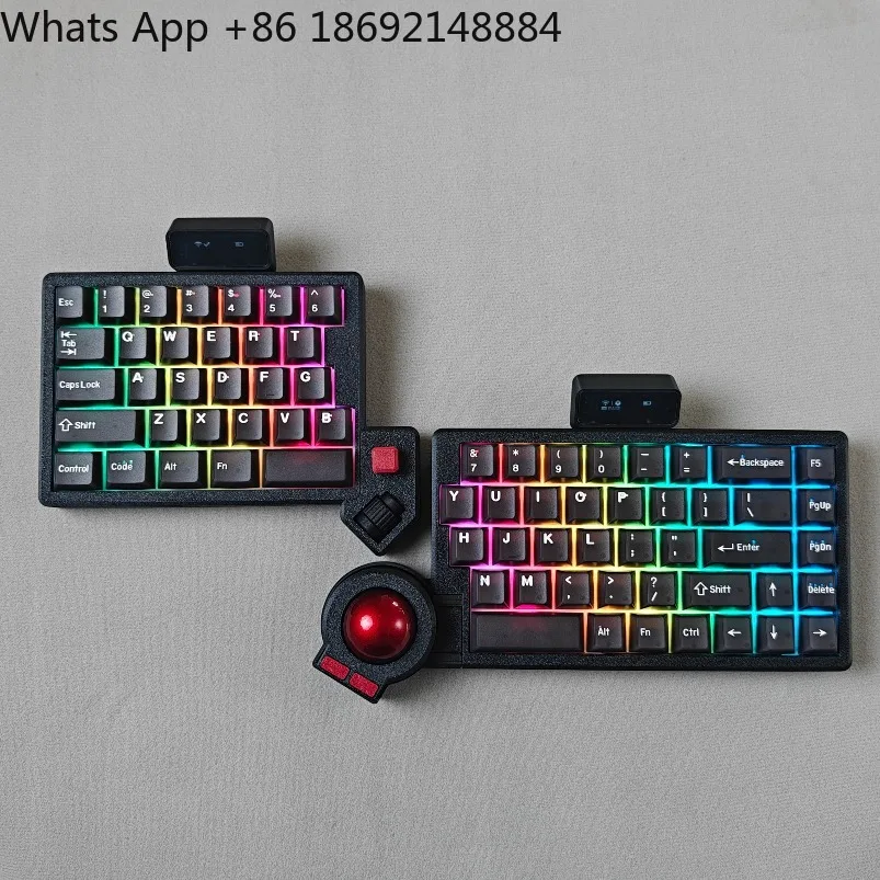 Full wireless dual-mode split trackball keyboard, standard kit + shaft body + keycap