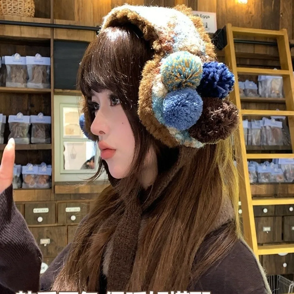 New Tie Strap Earmuffs Maillard Style Warm Ear Covers Retro Style Winter Ear Warmers Winter Cycling