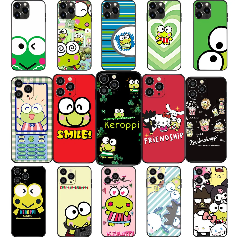 

AI-23 Sanrio KEROPPI Soft Case For iPhone 11 12 13 14 15 Pro Max Plus Mini