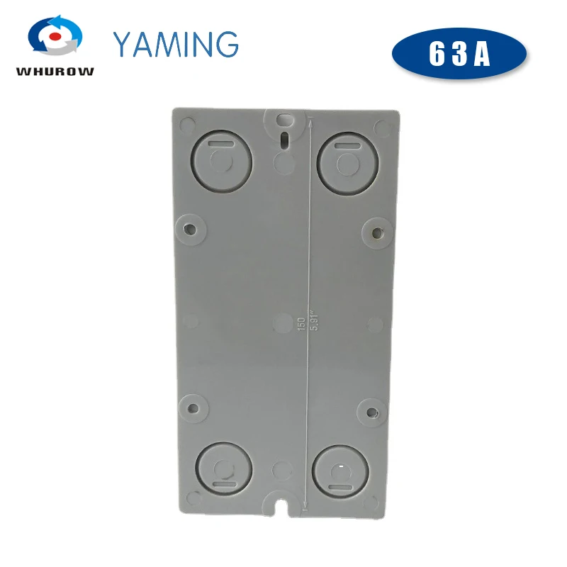 YMD11-63D ON-OFF Two Positions Isolator Disconnect Switch 63A 3P Padlock Cam Changeover With IP65 Waterproof Box Enclosure