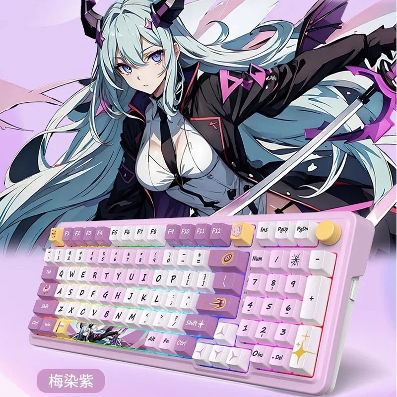 Red Dragon KS99 Mechanical Keyboard Bluetooth/Wireless Tri-mode Gasket Customized RGB Hot-swappable Anime Theme Gaming Keyboard