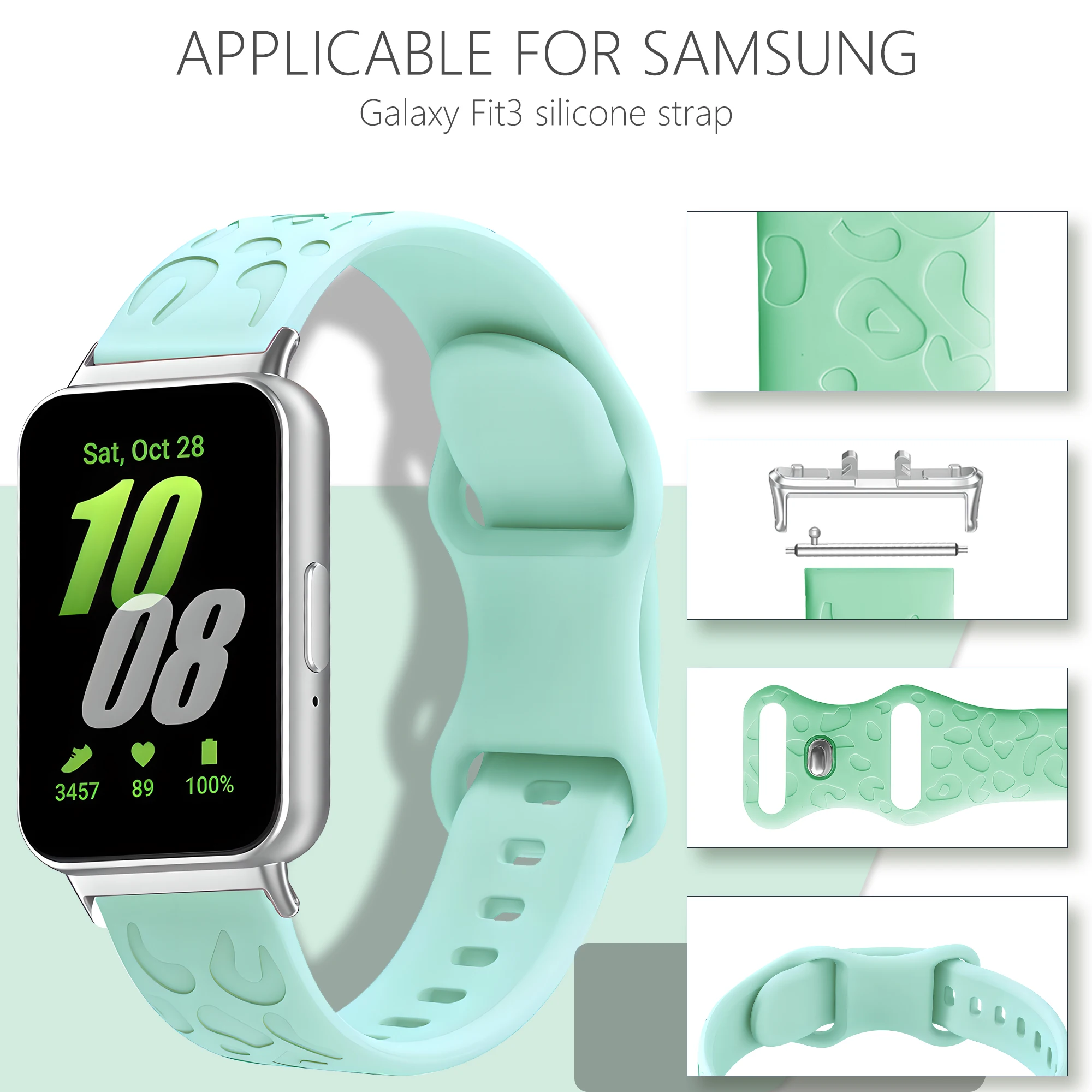 Pasek do Samsung Galaxy Fit3 silikonowa bransoletka opaska na nadgarstek Samsung Galaxy Fit 3 sportowy zegarek zapasowy pasek akcesoria