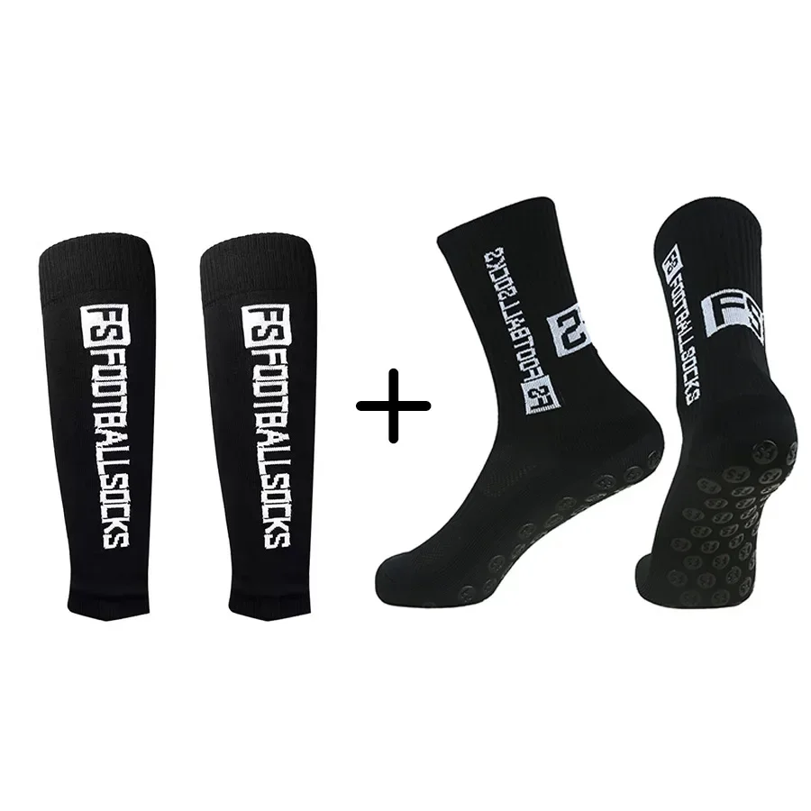 1 set of adult youth football professional leg cover sports football shin pads support leg cover football socks