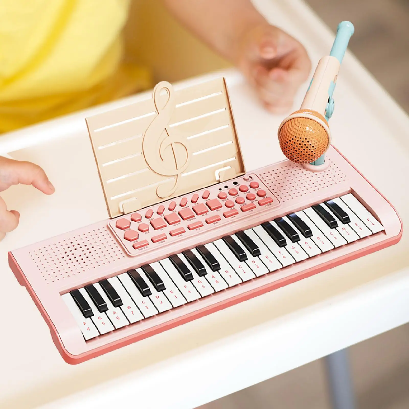 Kids Piano Keyboard Beginner Toy, Birthday Gift for Kids ,Portable ,Home Use Learning Educational with Microphone Small Piano view 6