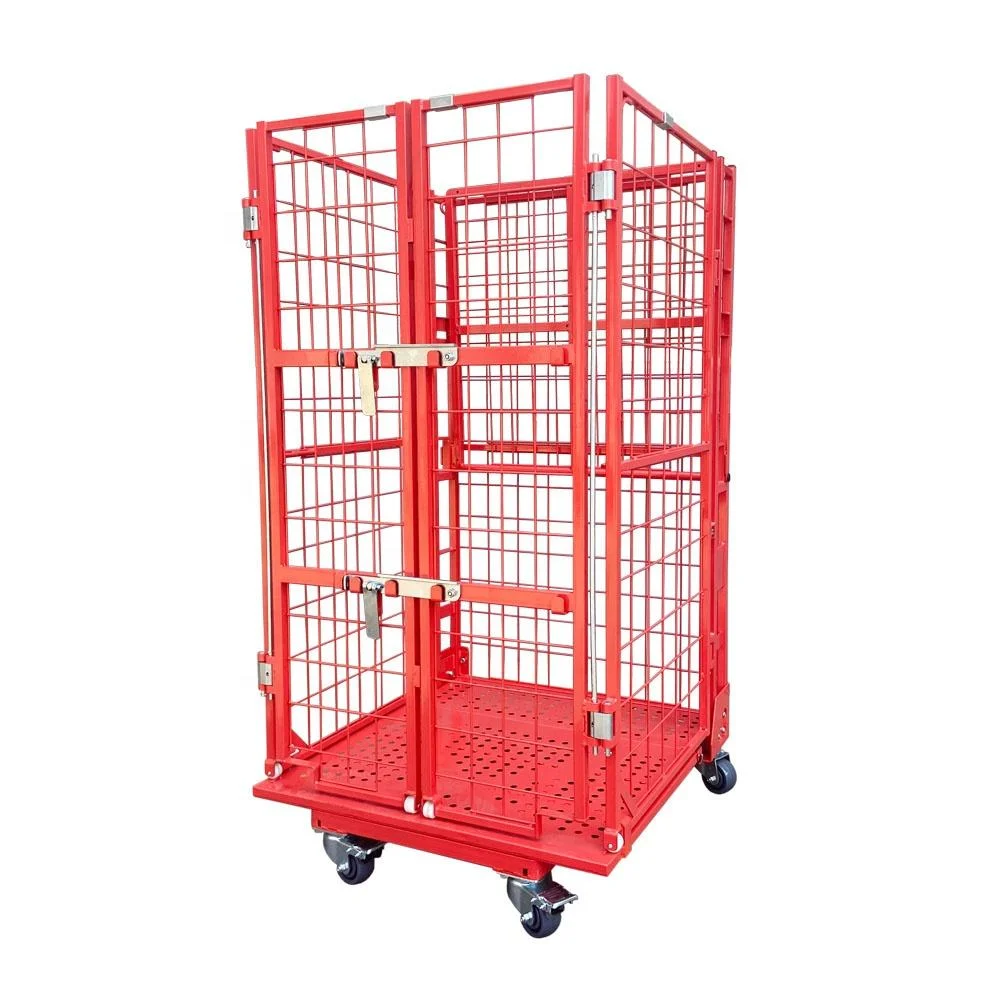 Heavy Duty 4-Wheel Galvanized Storage Container Hand Carts