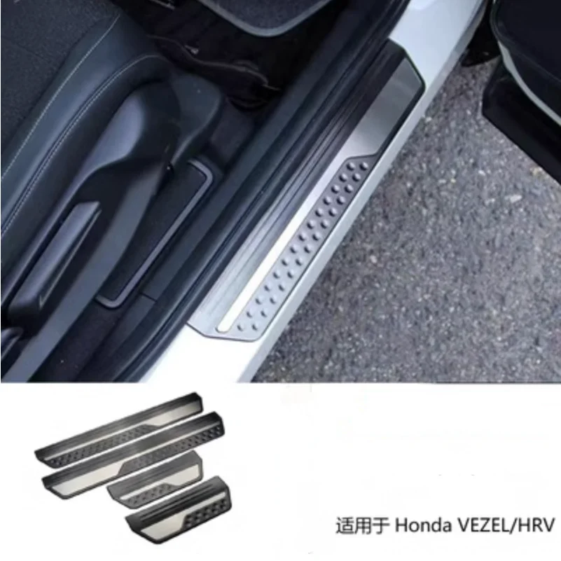 For Honda HR-V HRV Vezel 2021 2022 2023 AccessoriesDoor Sill Inside Scuff Plate Cover Child Anti-Dirty Pad Bumper Protector