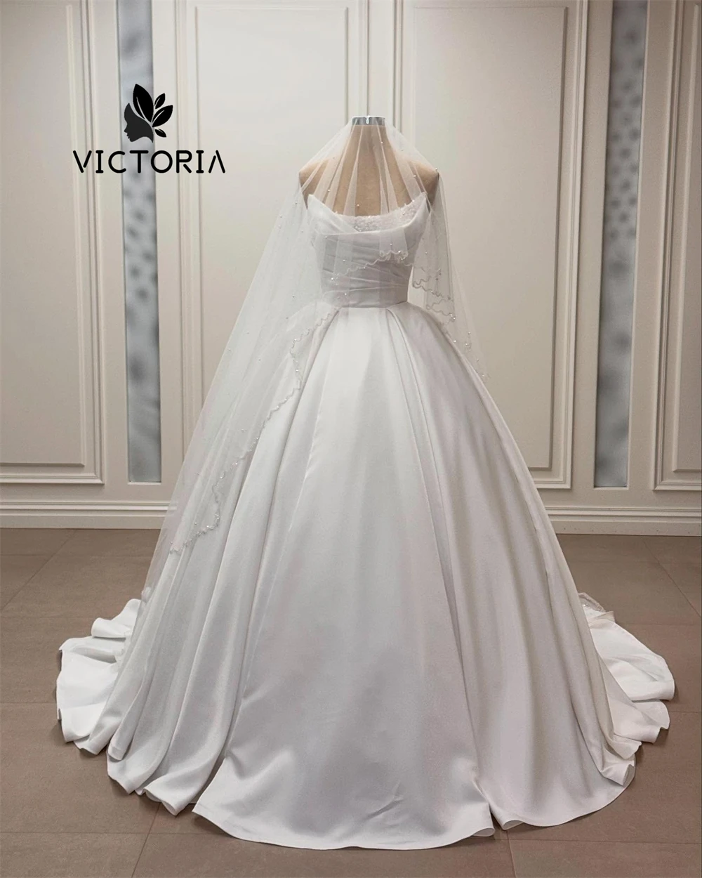 Vestido de baile branco vestidos de casamento 2025 sem alças noivas contas floral applique dubai vestidos de noiva uma linha robe de mariée personalizado