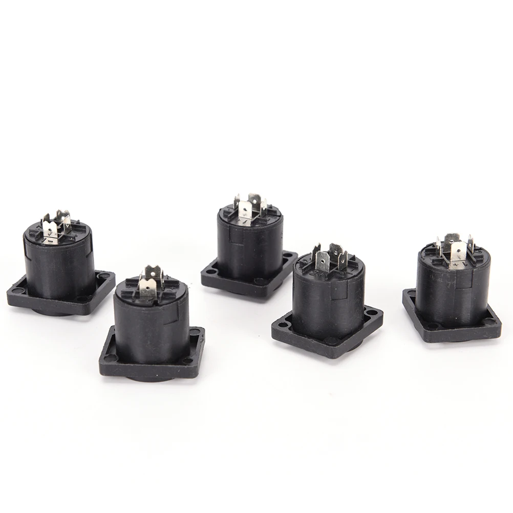 10Pcs Speakon 4 Pole Female Jack Compatible Audio Cable Connector Socket Panel 26*31*33.6mm view 5