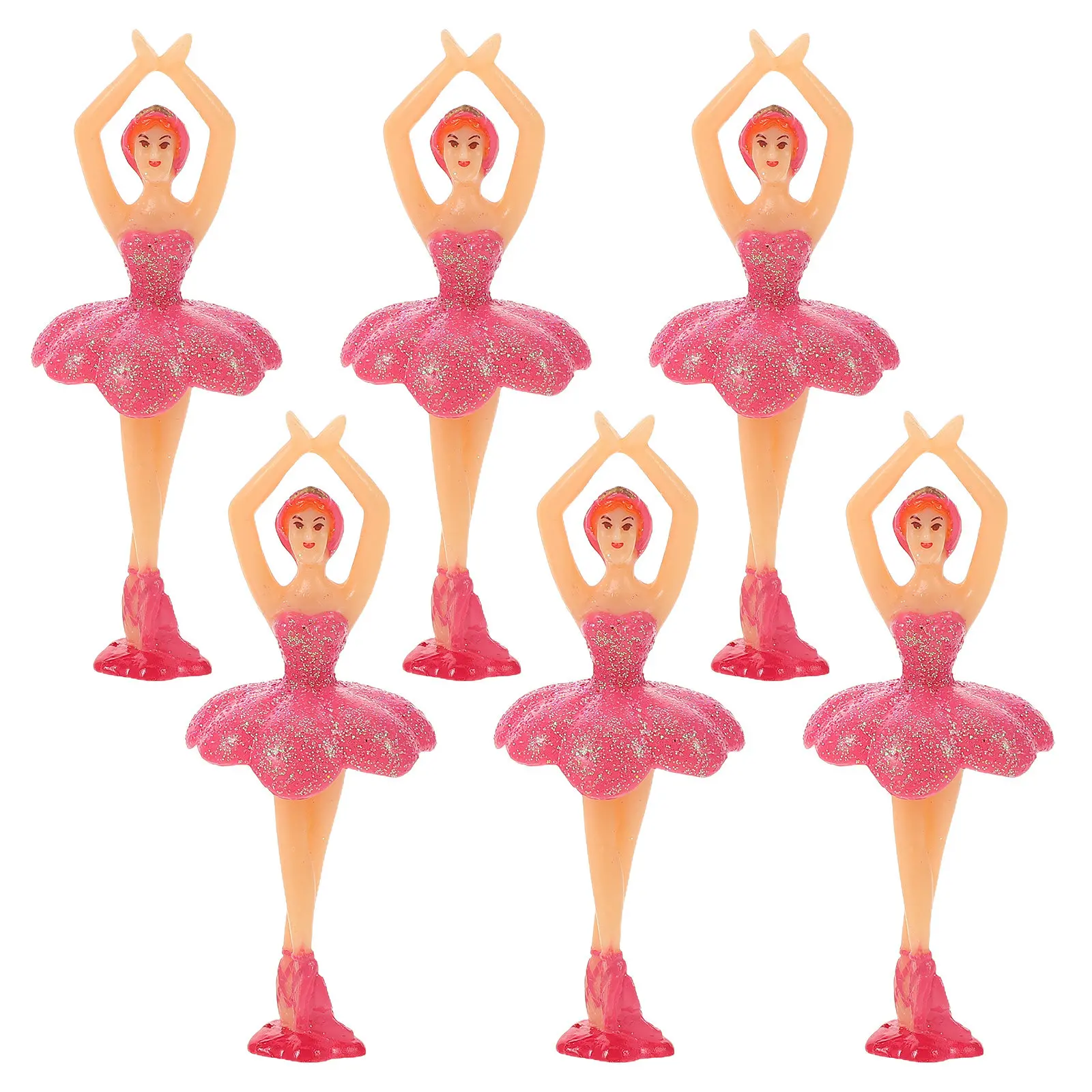 

6Pcs Dancing Ballerina Girl Music Box Decoration Ballet Theme Cake Topper for Birthday Party Favors Artistic Home Display
