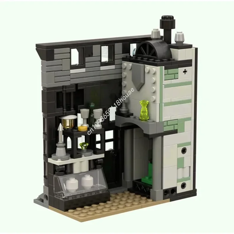 347PCS Magic Movie Harrying Modular Knockturn Alley Model Creative Ideas Child Toy Birthday Moc Building Blocks Christmas Gifts