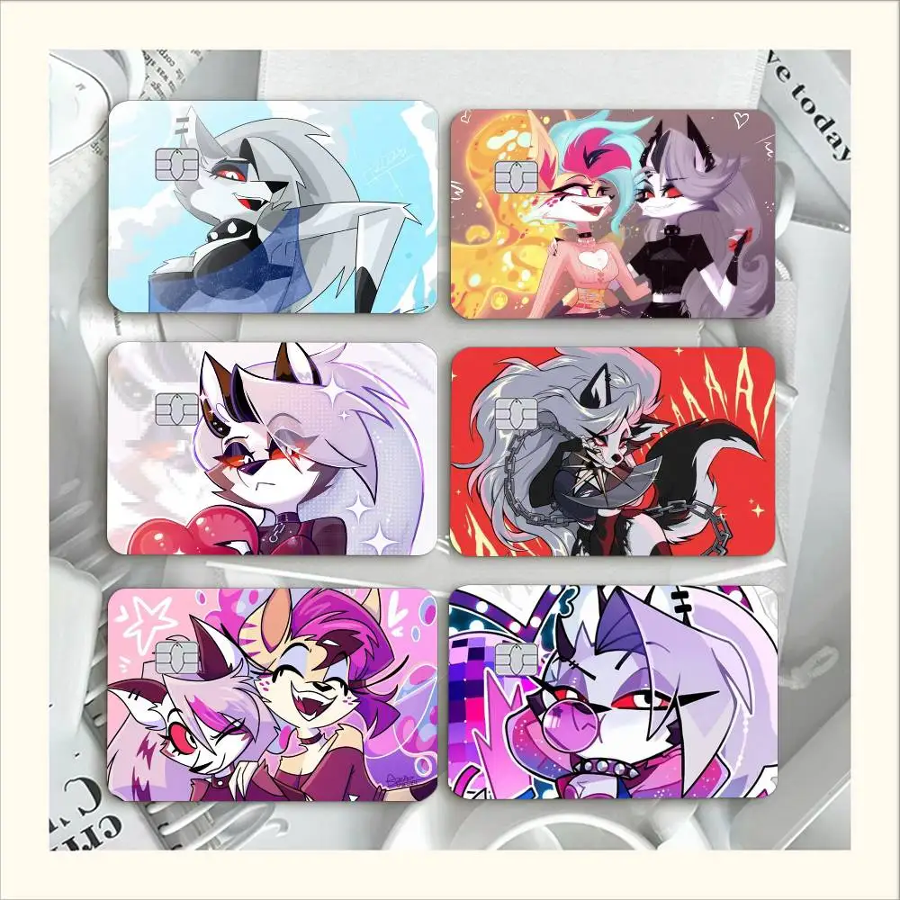Helluva Boss Loona   Waterproof Film Skin Cover Credit Card Stickers Debit Front Bank Bus Pass