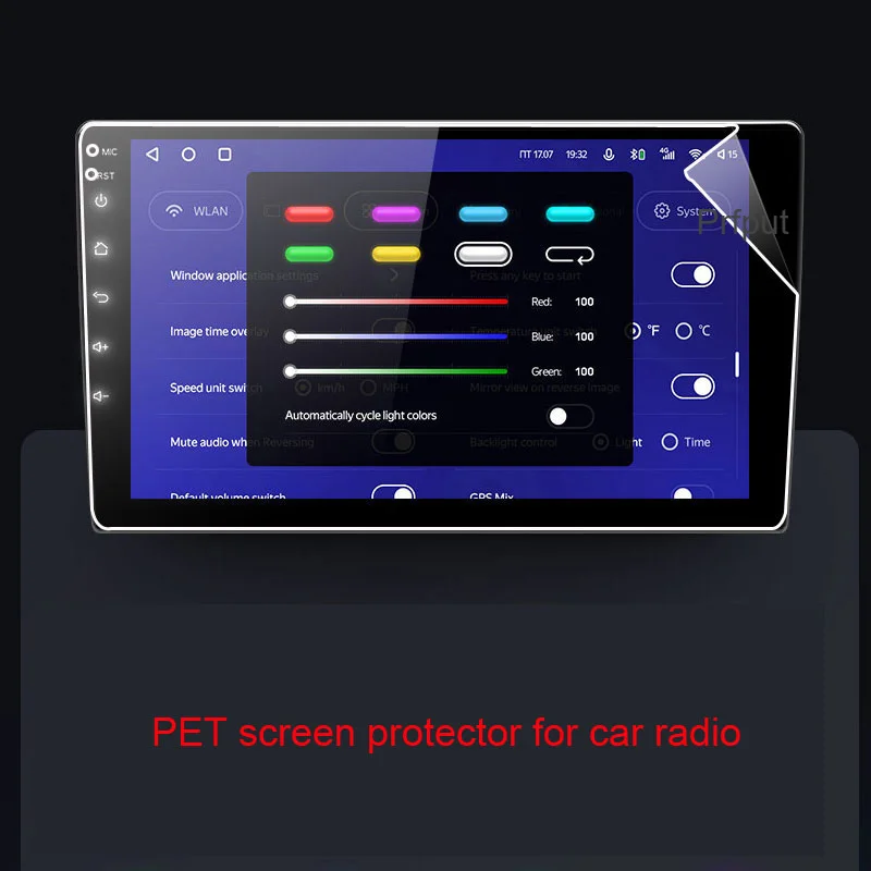 9 "10,1" CALA PET Folia ochronna na ekran dla TEYES CC2 CC2L Spro 2 DIN GPS Radio samochodowe Odtwarzacz multimedialny Nawigacja
