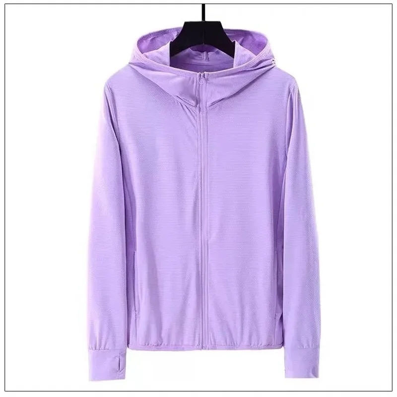 New UV Sun Protection Clothing Women Zip Up Hoodie Long Sleeve Breathable Outdoor Clothes Running Hiking Short Jacket Female Top