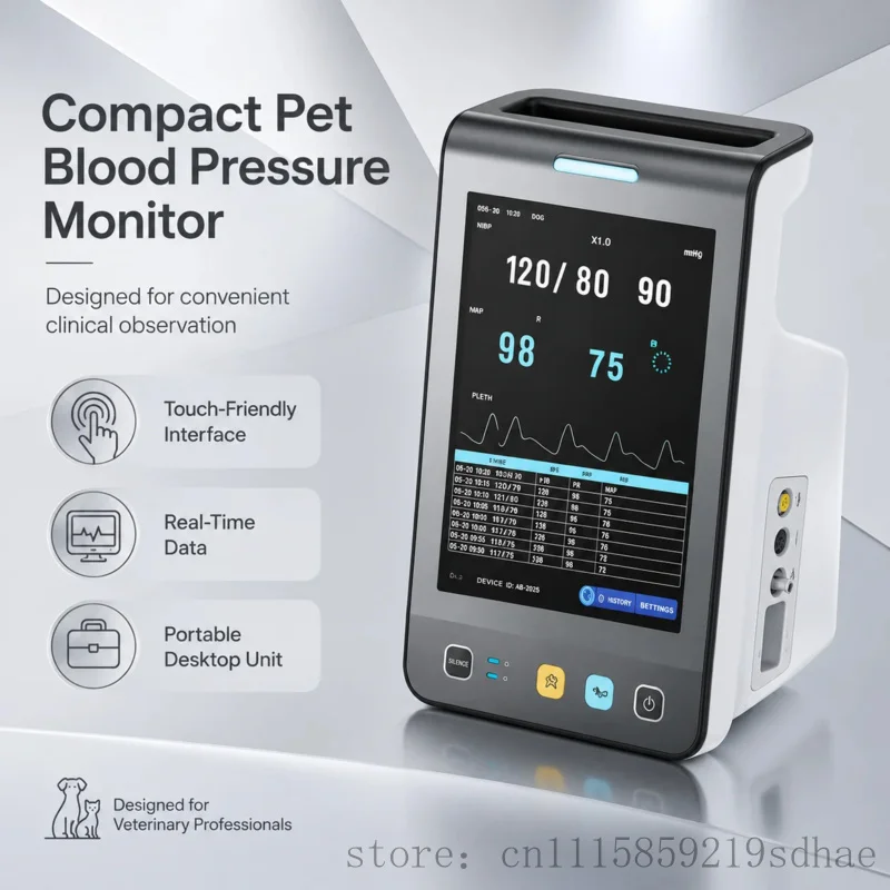 Lorvmed 8 Inch High Brightns Color LCD Display Screen BVE8 Blood Prsure Monitor Equipment  Vital ns Veterinary