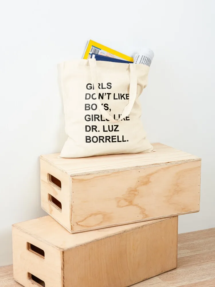 الفتيات لا تحب الأولاد والبنات مثل دكتور لوز بوريل. حمل حقيبة قماش حمل الحقائب للنساء حمل حقيبة الرجال الحقيبة #4