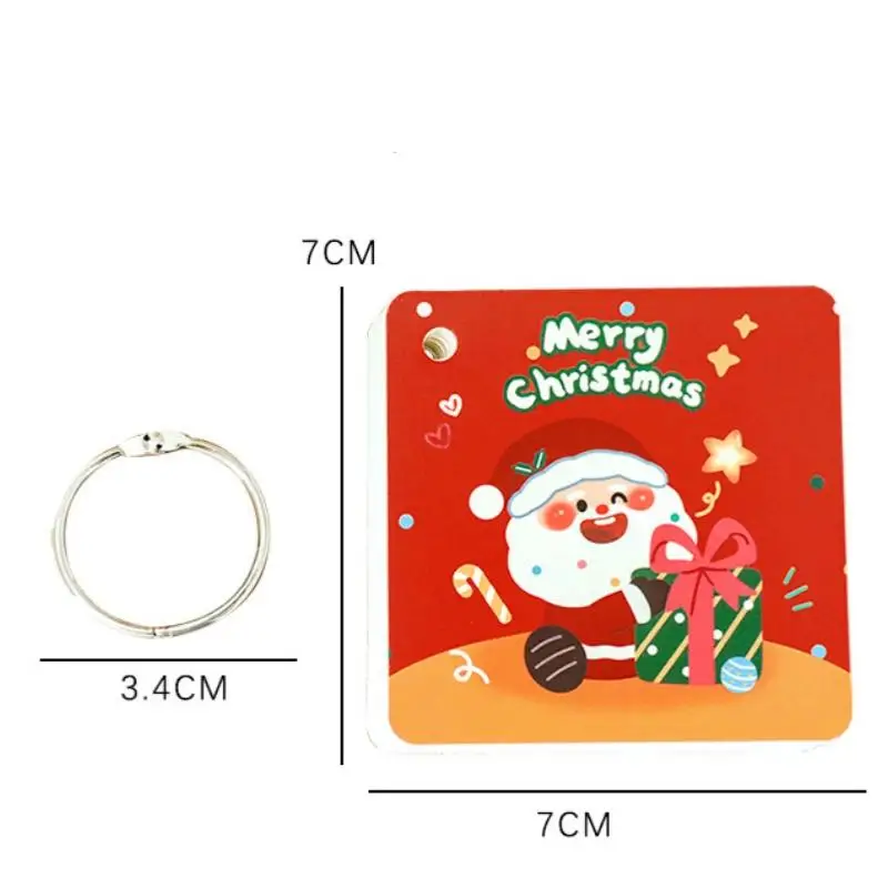 1/4 Stuks Kerst Losbladige Notebook Cartoon Kerstman Sneeuwpop Elanden Mini Draagbare Notepad Student Briefpapier Prijzen gift