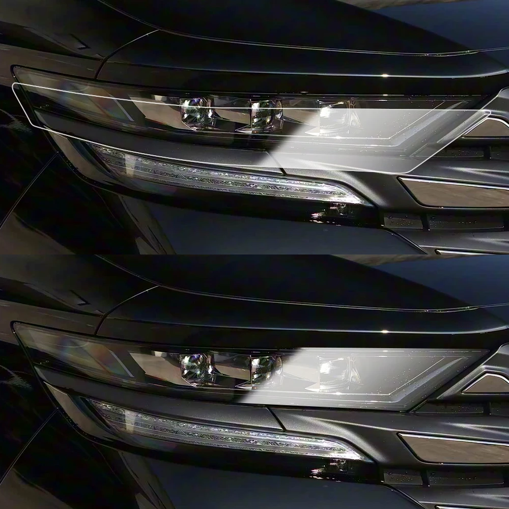 For Toyota Vellfire AH40 2023-2026 Smoke Black Pre Cut Car Headlight Protective Film Anti-Scratch High-Gloss Vinyl Wrap Film