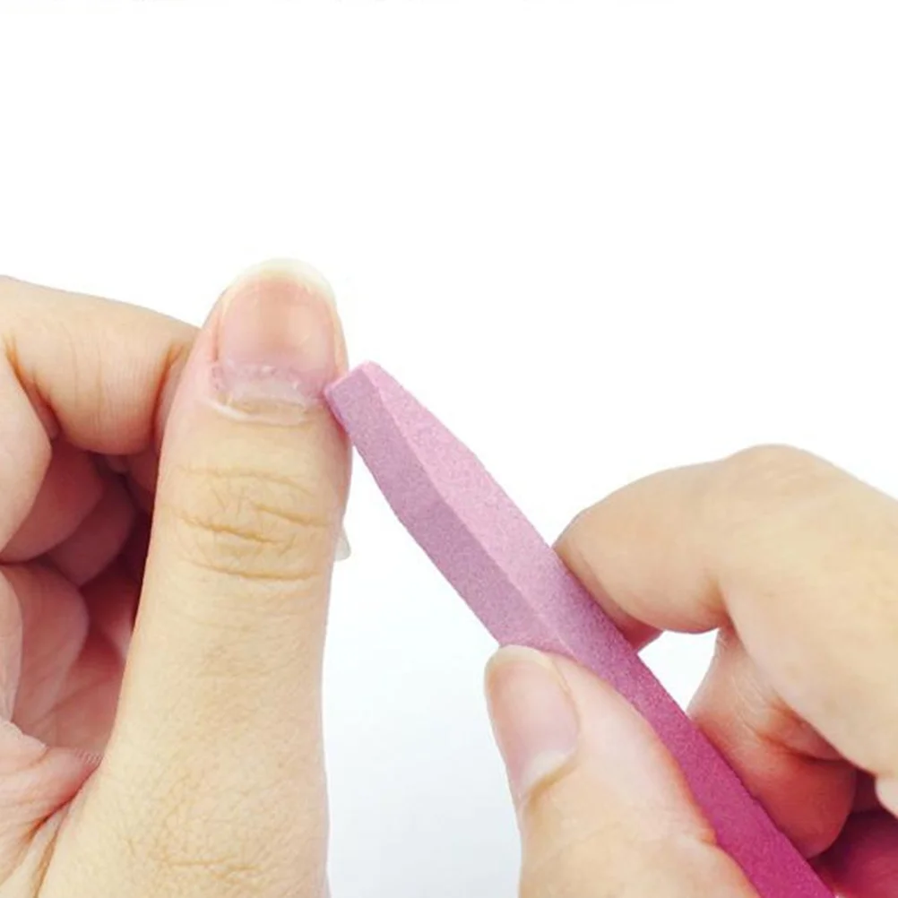 

2pcs Double-Sided Nail File Manicure Buffer Sanding Block For Natural False Nails Pink Cuticle File Nail Art Tools