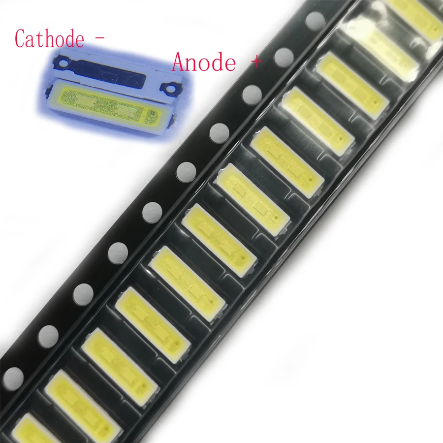 

100PCS/Lot SMD LED 7020 6V 1W High Power Cool-White 7.0*2.0MM For TV Strips Backlight Application