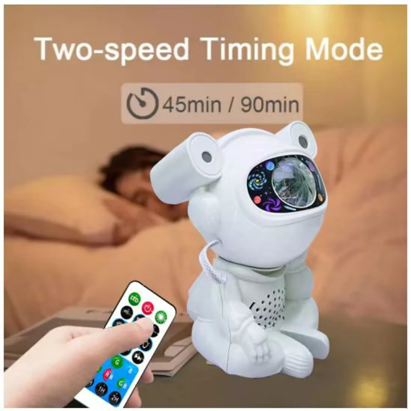 2025 New Sitting Astronaut Bluetooth Music Aurora Full Sky Stars Cloud Projector Ambient Lamp Bedroom Children's Decor