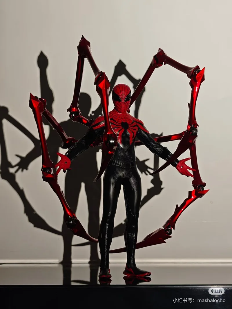 

Original Hottoys Ht 1\6 Marvel Spider Man Peter Parker'S Last Stand Spider-Man 2 Action Figure Peter Parker Ultimate Battle Suit