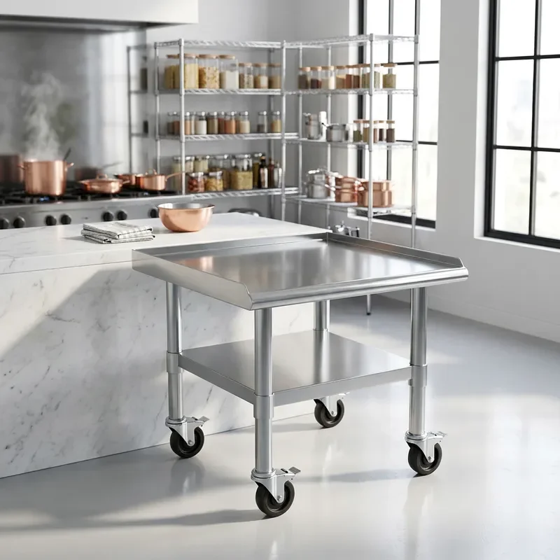 Stainless Steel Equipment Bracket  Removable Bench Caster Flame Retardant Coating Heavy Duty