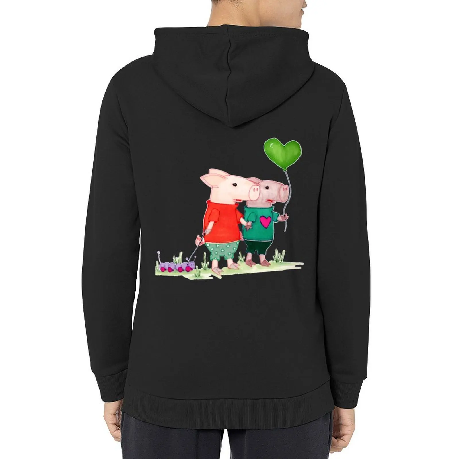 

The little pigs with the ball Hoodie graphic t shirts men men's clothes men's autumn clothes men's coat graphic hoodie