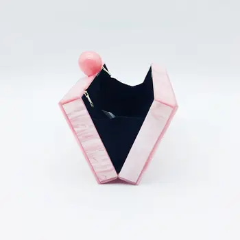 新款設計師奢華品牌串珠粉紅壓克力手拿包女士派對婚禮晚餐皮夾女士手提包單肩斜挎包 8 最佳銷售 粉紅色手拿包 - №6