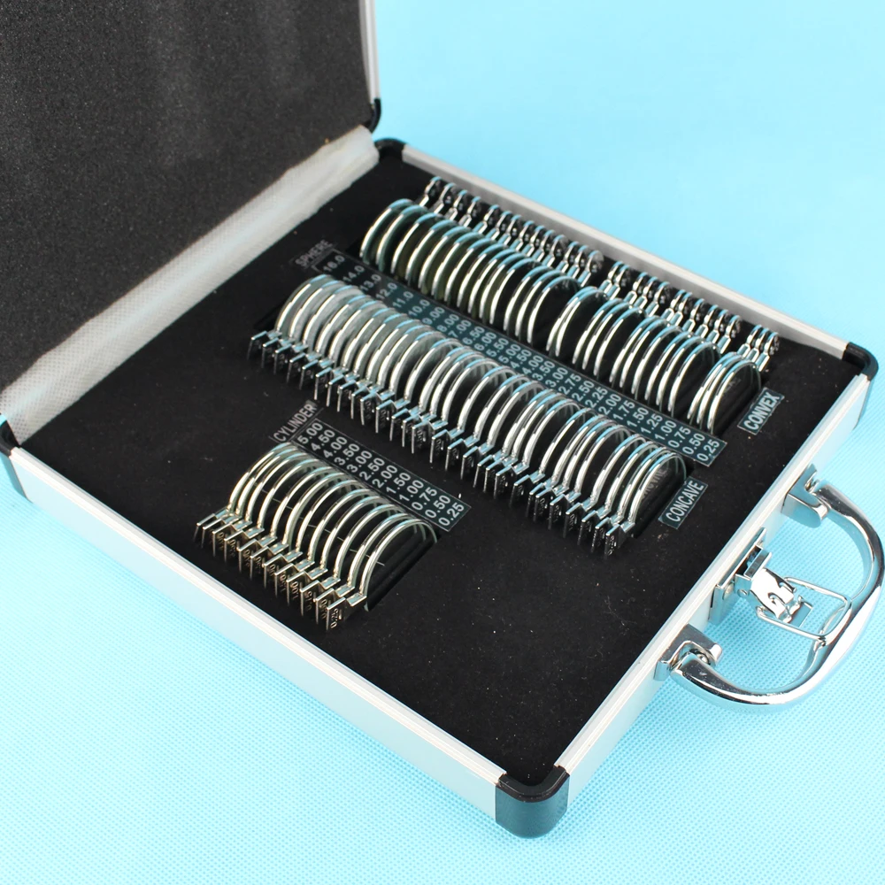 68 Trial Lens Set Ophthalmic Trial Lens Case Optical Instrument Aluminum Carry Case