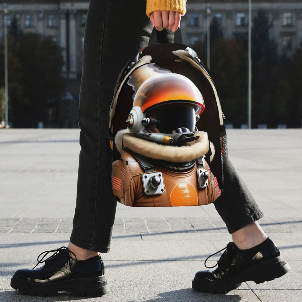 Steampunk Pilot Air Fighter Helmet Backpack Student BookBag Children School Bag Laptop Shoulder Bags for Boys Girls
