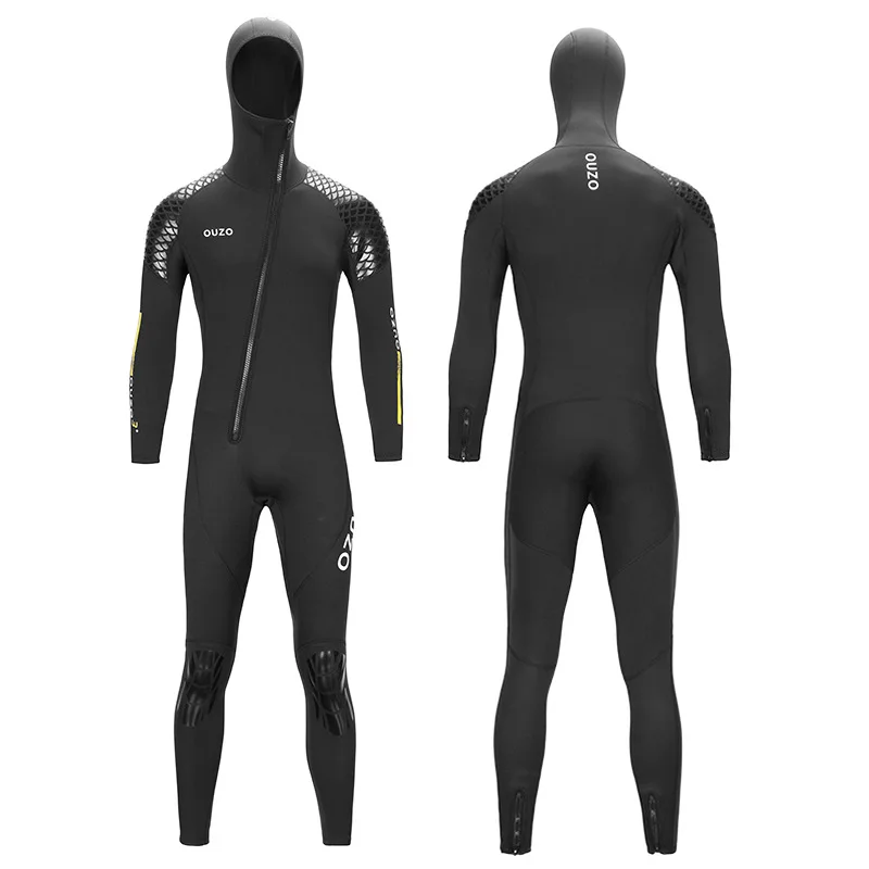 

3mm Men's Women's Hooded Wetsuits Thickened Cold Warm Surfing Snorkeling One-piece Wetsuits Winter Swimming Wetsuits