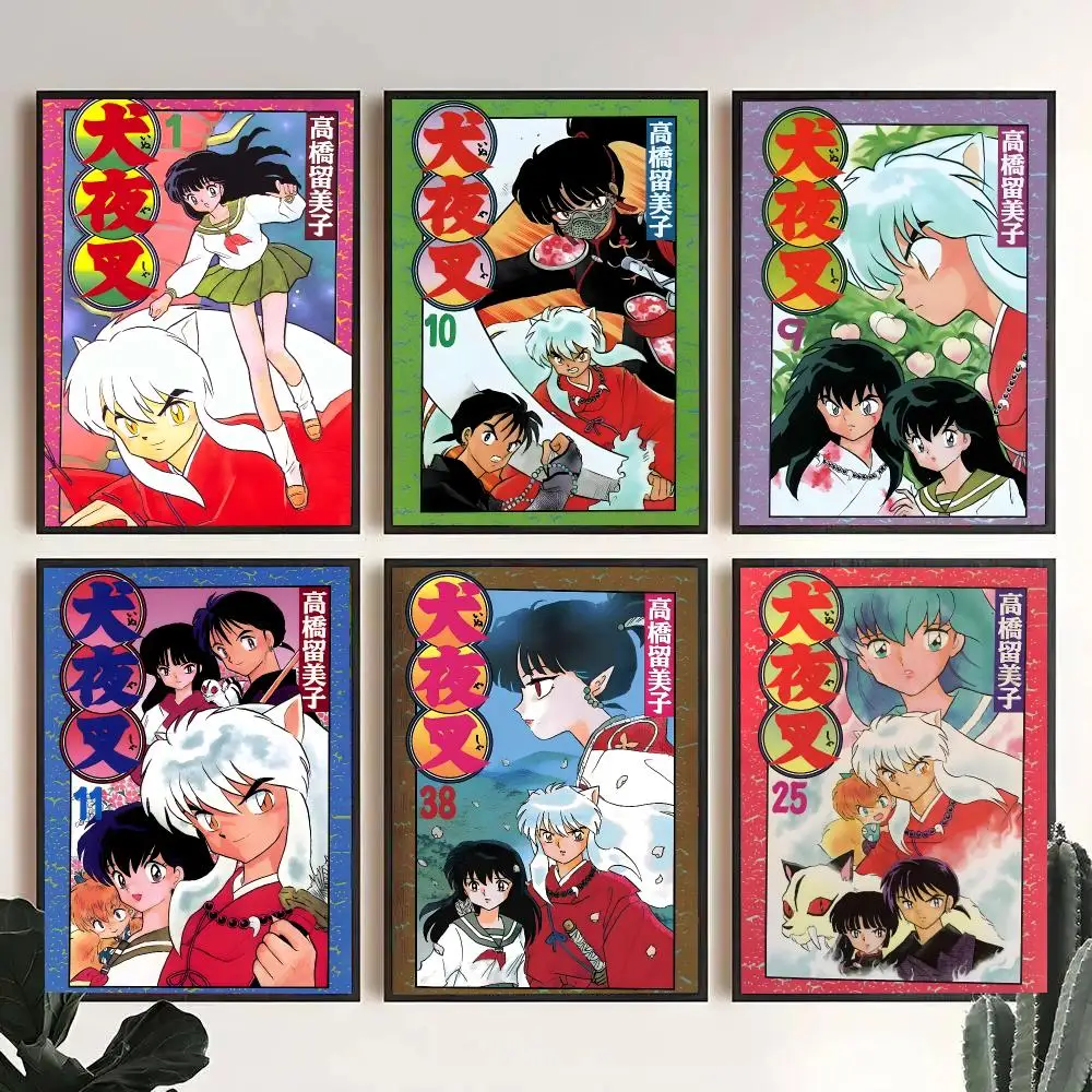 Cartoon I-InuYasha Poster Decorative Wall Art Stickers Mural For Home Living Room Hallway Decor Gift