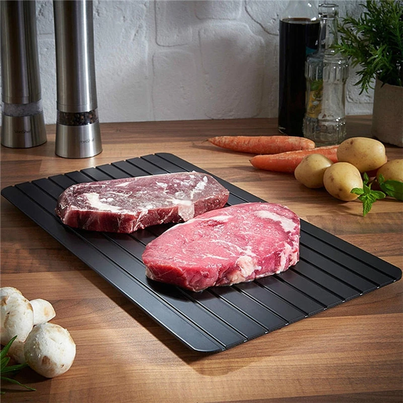 3 Sizes Fast Defrosting Tray Quick Aluminum Thawing Plate for Frozen Food Meat Fish Kitchen Accessories Meat Tools