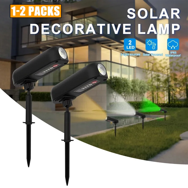 

1/2PCS LED Solar Light IP65 Waterproof Outdoor Landscape Spotlight Lawn Ground Light Last Up To 10H for Park Garden Pathway