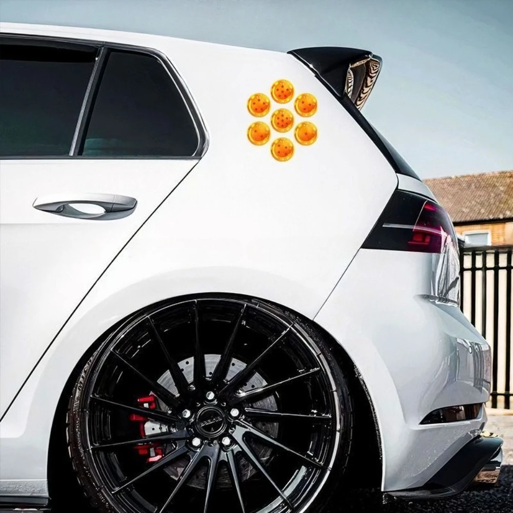 Anime Dragon Ball Super Saiyan Light Reflector Protective Sticker Reflective Film Car Reflective Safety Strip Stickers